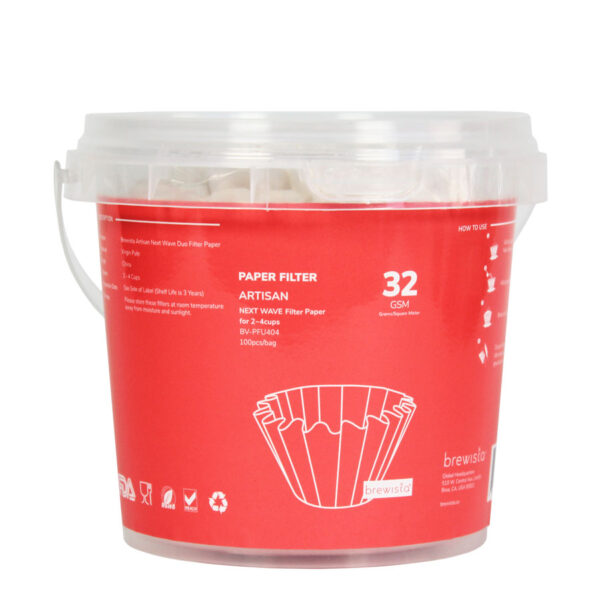 Brewista Basket Paper Filter Size 4 - White 100 Sheets - Image 5